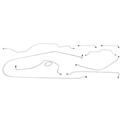(1966)  Brake Line Set - Longbed 2wd with Power Drum Brakes 8 pc set